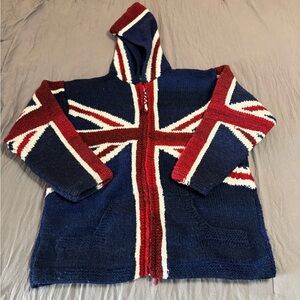 Union Jack Hooded Sweater - Red, White, and Blue
